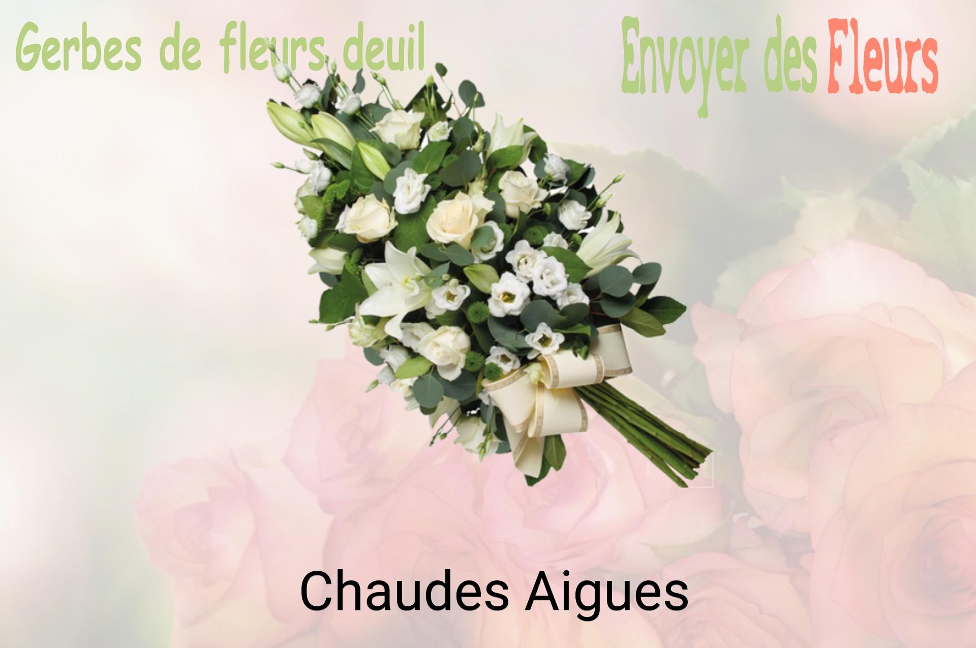Gerbe de fleurs de deuil livrée à Chaudes-Aigues